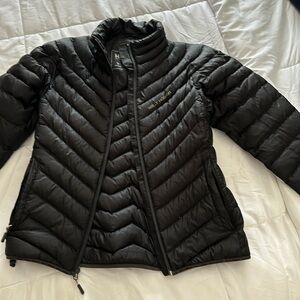 Black down Helly Hansen ski jacket